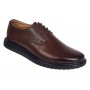 pantofi barbati casual maro din piele naturala cu talpa neagra model RSY03M